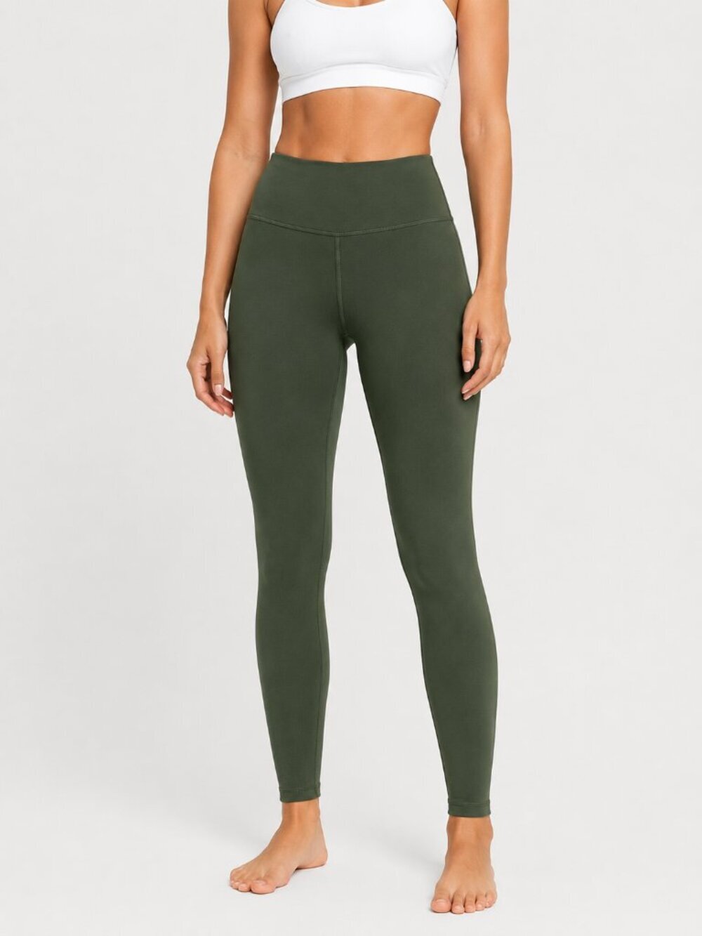 Avia Olive Green High-Rise Full Length Athletic Leggings Women’s L (12-14)